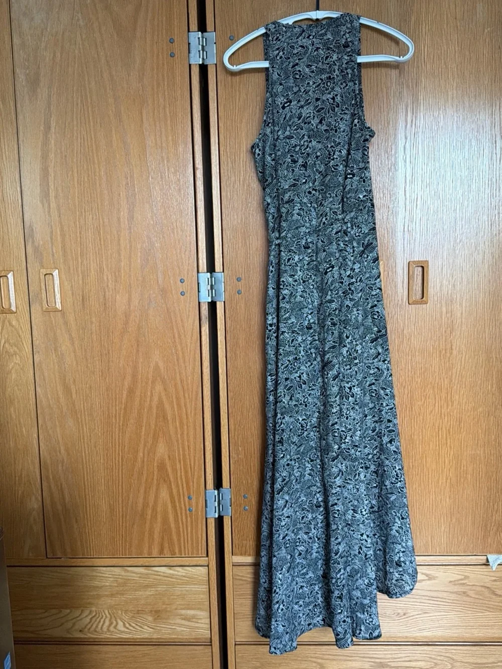 Abercrombie & Fitch Black Floral print Wrap Maxi Dress
